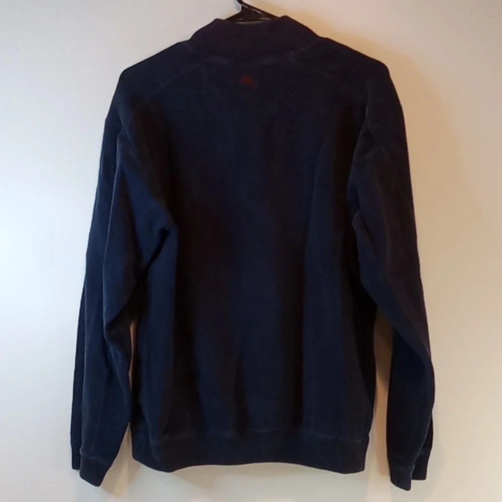 Tommy Bahama 1/4 Zip Reversible Pullover Sweater Men's Sz Med EUC NICE!